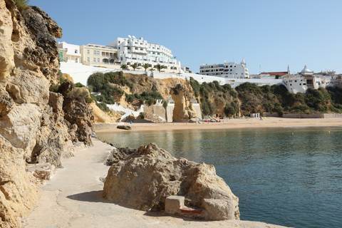 Beach scene,Albufeira Algarve Portugal Beach scene,Albufeira Algarve Portugal