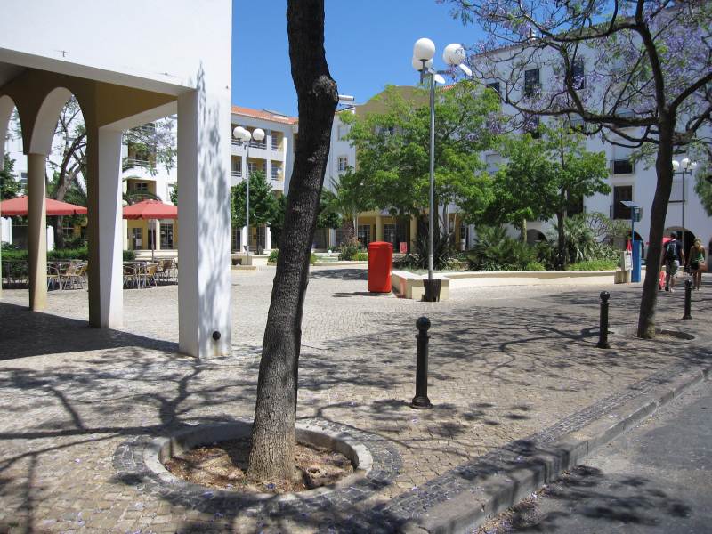 Typical Tavira Square. Typical Tavira Square.