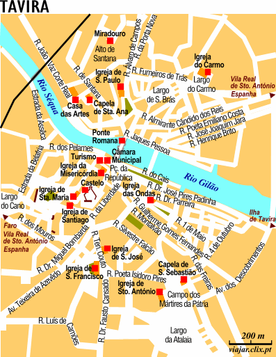 EAST-WEST_ALGARVE TAVIRA ST MAP EAST-WEST_ALGARVE TAVIRA ST MAP